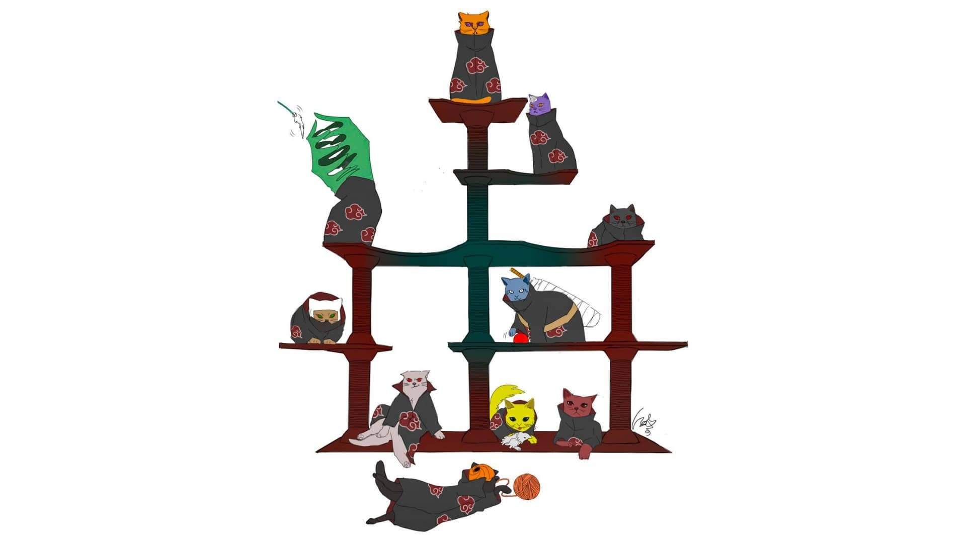 Mèo Akatsuki PC Hình nền