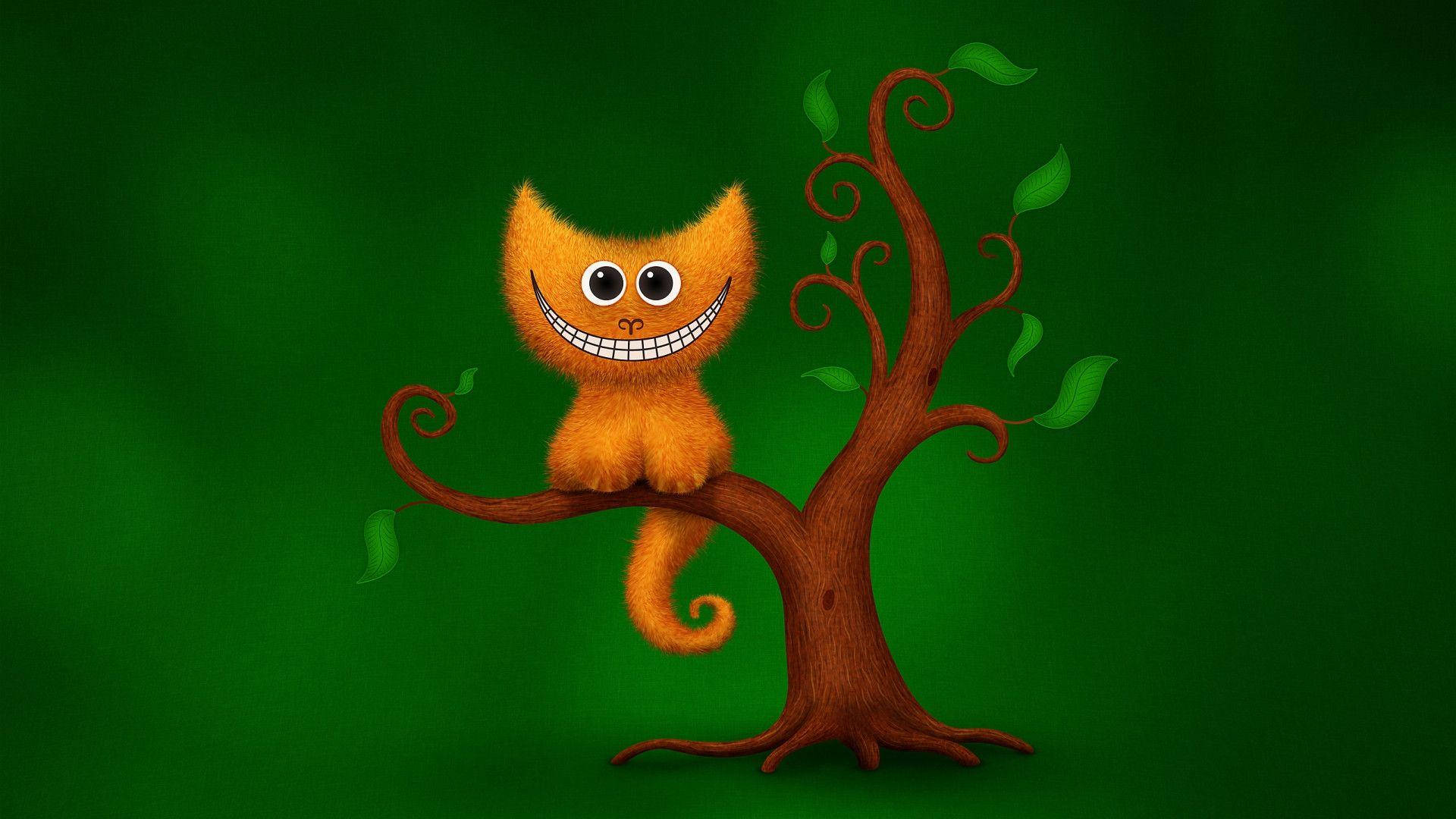 Mèo Cheshire Hoạt Hình Hình nền