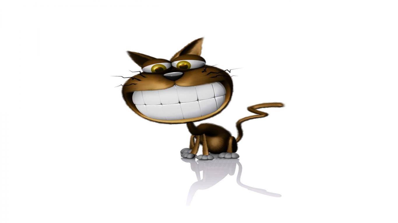 Mèo Hoạt Hình Răng To Hình nền
