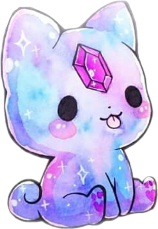 Mèo Kawaii Đá Quý Lấp Lánh Hình nền