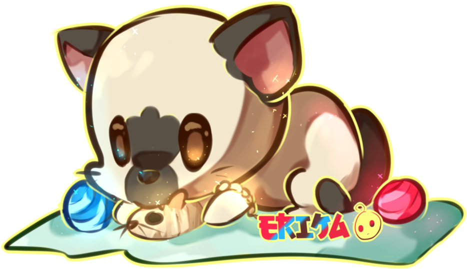 Mèo Kawaii Chơi Với Cuộn Len Hình nền