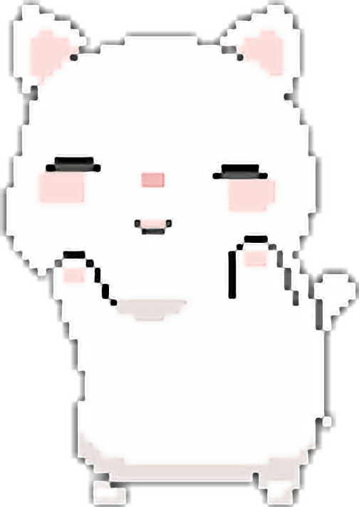 Mèo Kawaii Pixel Art Đáng Yêu.PNG Hình nền