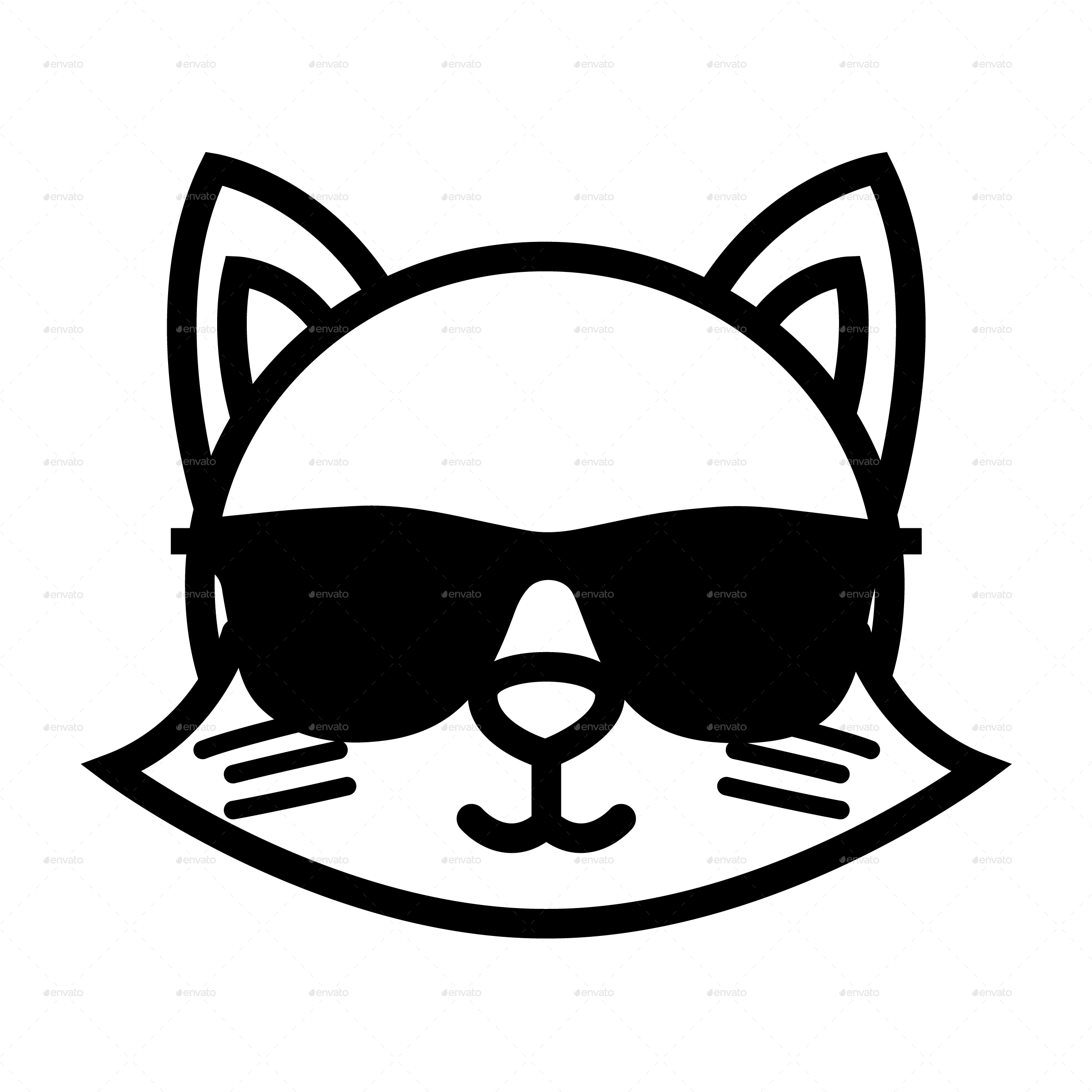 Mèo Ngầu_ Ẩn Danh_ Vector Hình nền