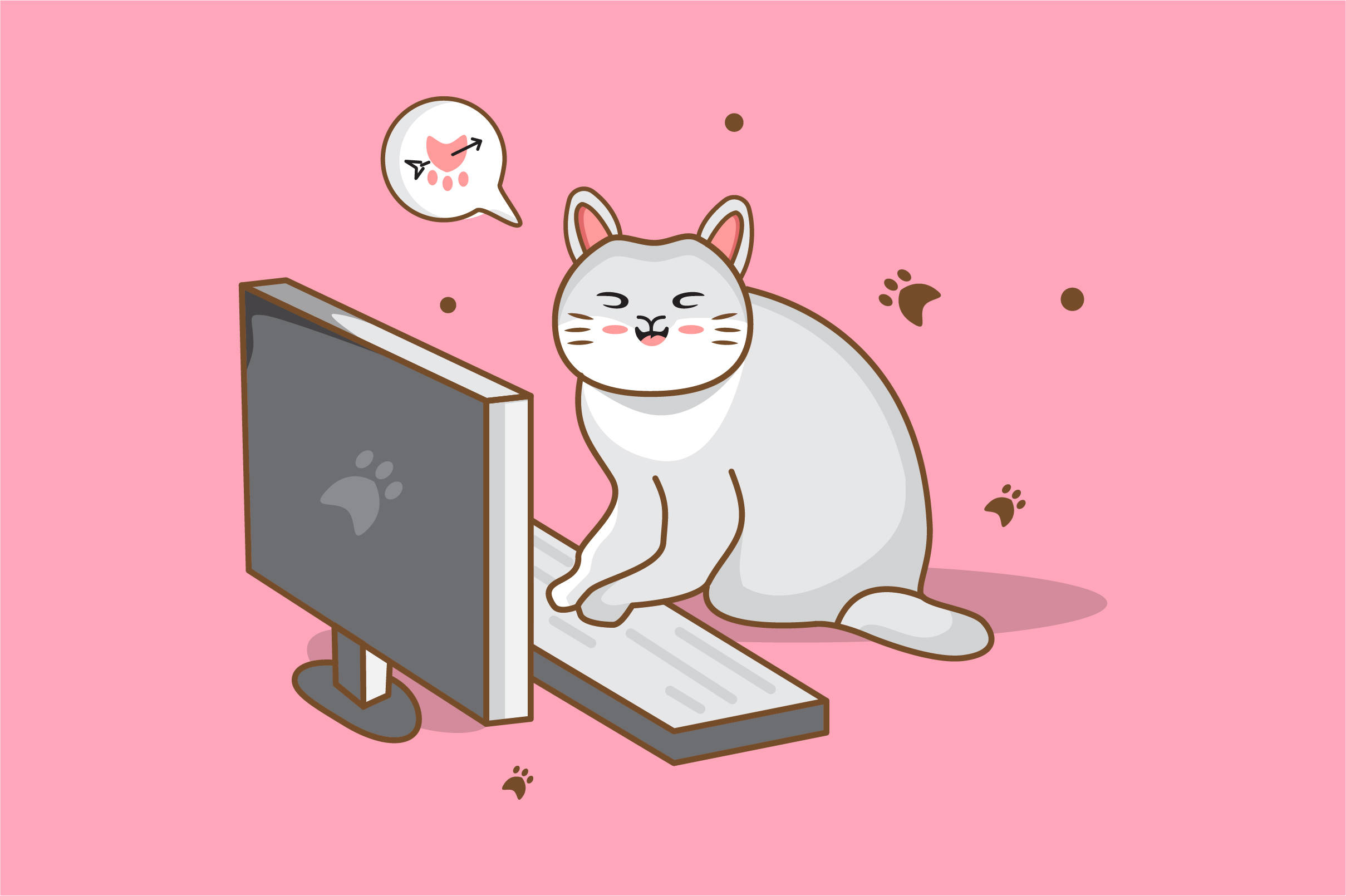 Mèo Nghệ Thuật Bàn Phím Máy Tính Hình nền