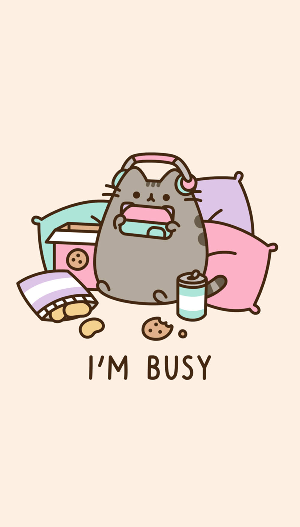 Mèo Pusheen Dễ Thương Phong Cách Kawaii Hình nền