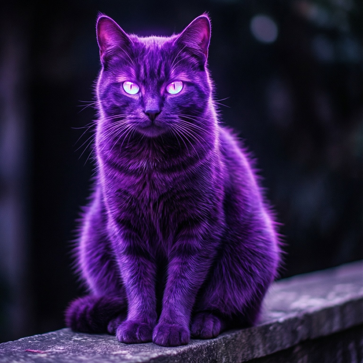 Mèo Tím Neon Hình nền
