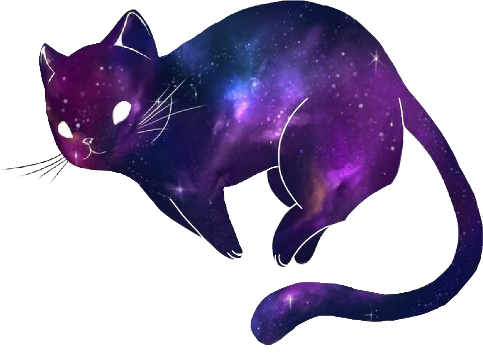Mèo Vũ Trụ Dễ Thương.PNG Hình nền