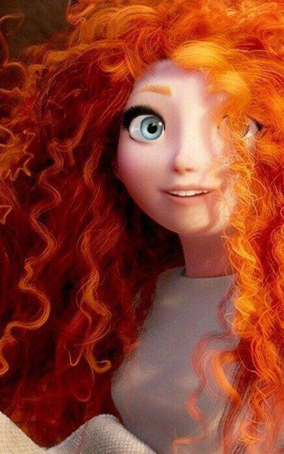 Merida Sôi Nổi với Mái Tóc Đỏ Bồng Bềnh Hình nền
