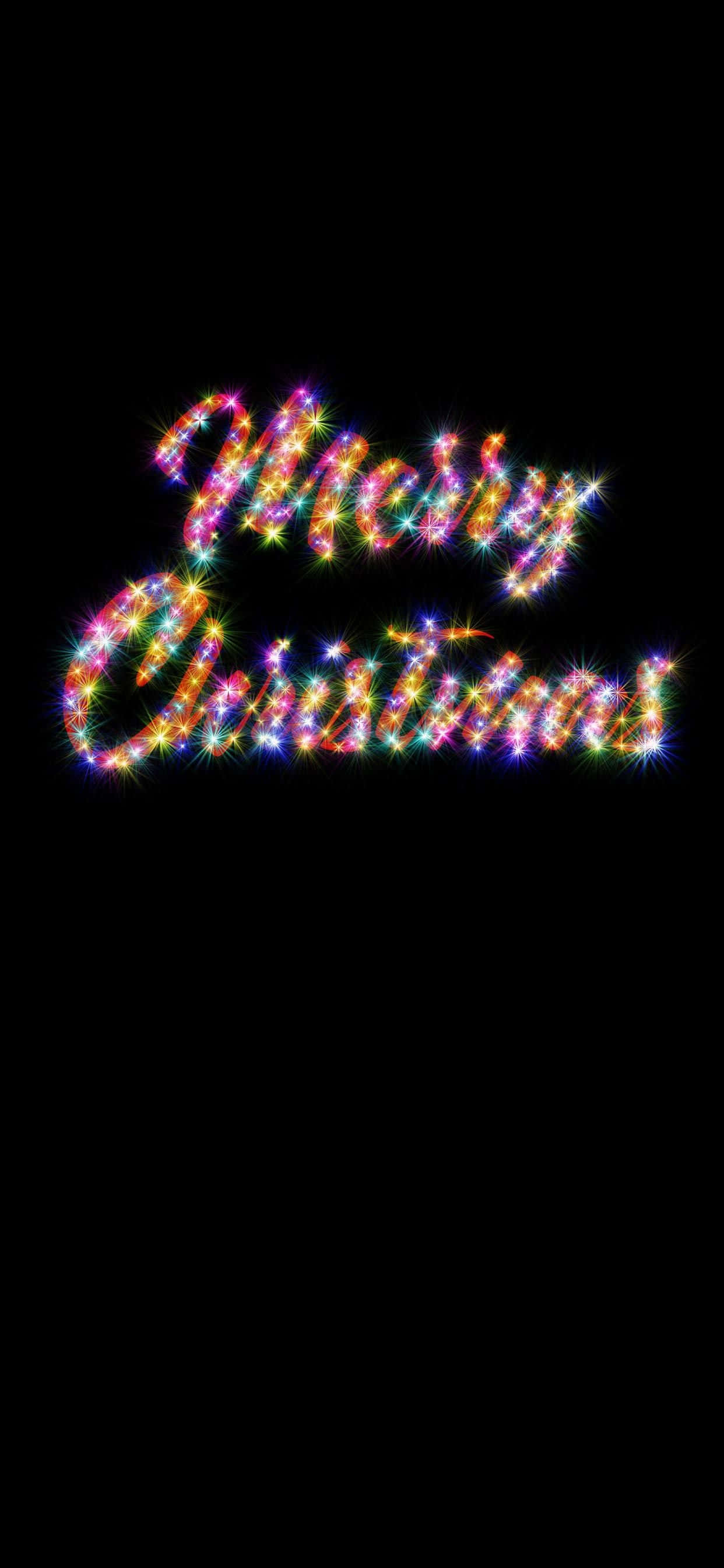 merry christmas chữ trên nền đen Hình nền
