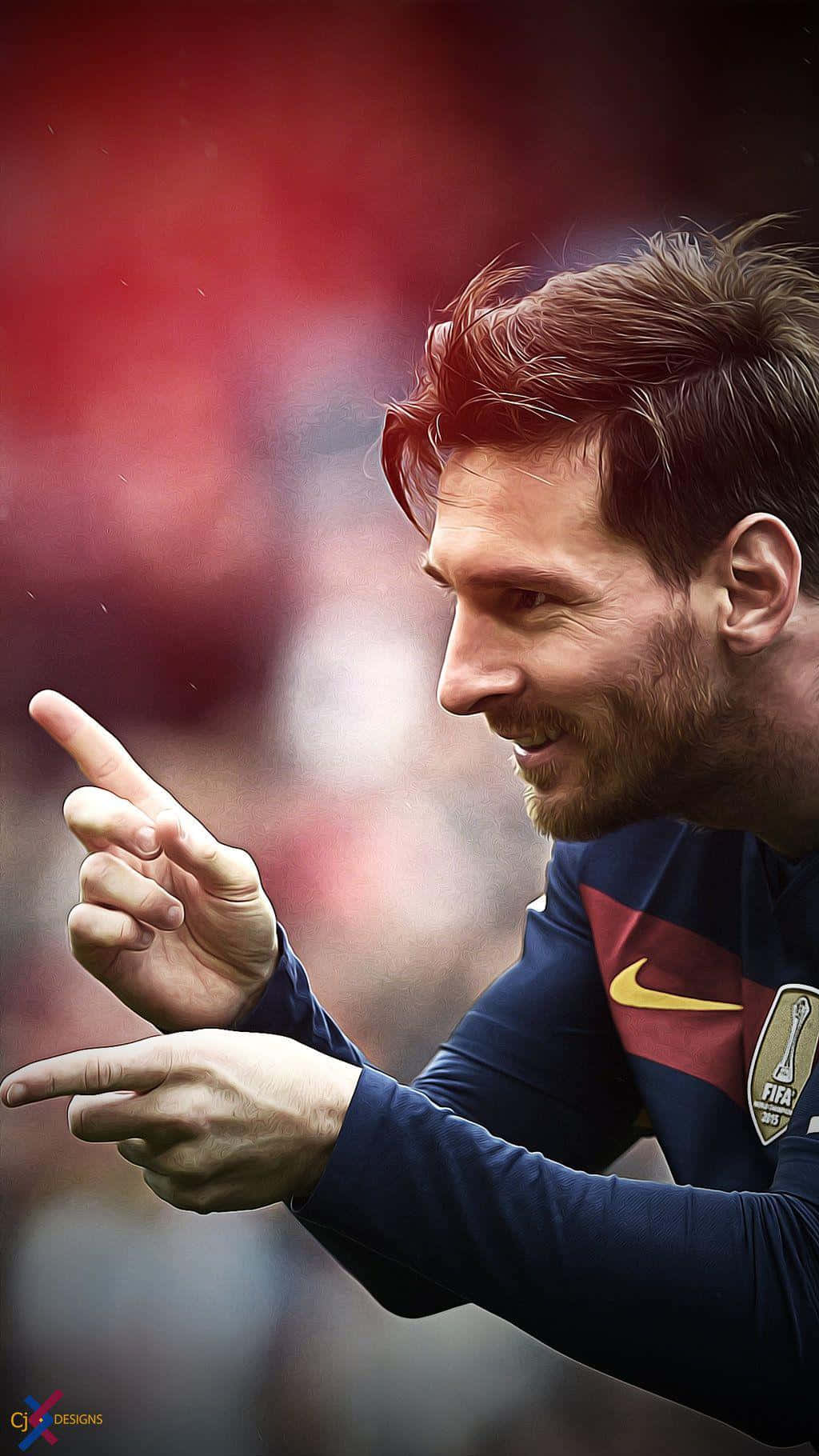 Messi ăn mừng bàn thắng iPhone Hình nền