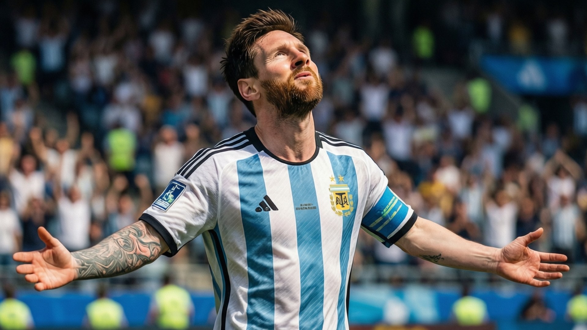 Messi ăn mừng cùng Argentina Hình nền