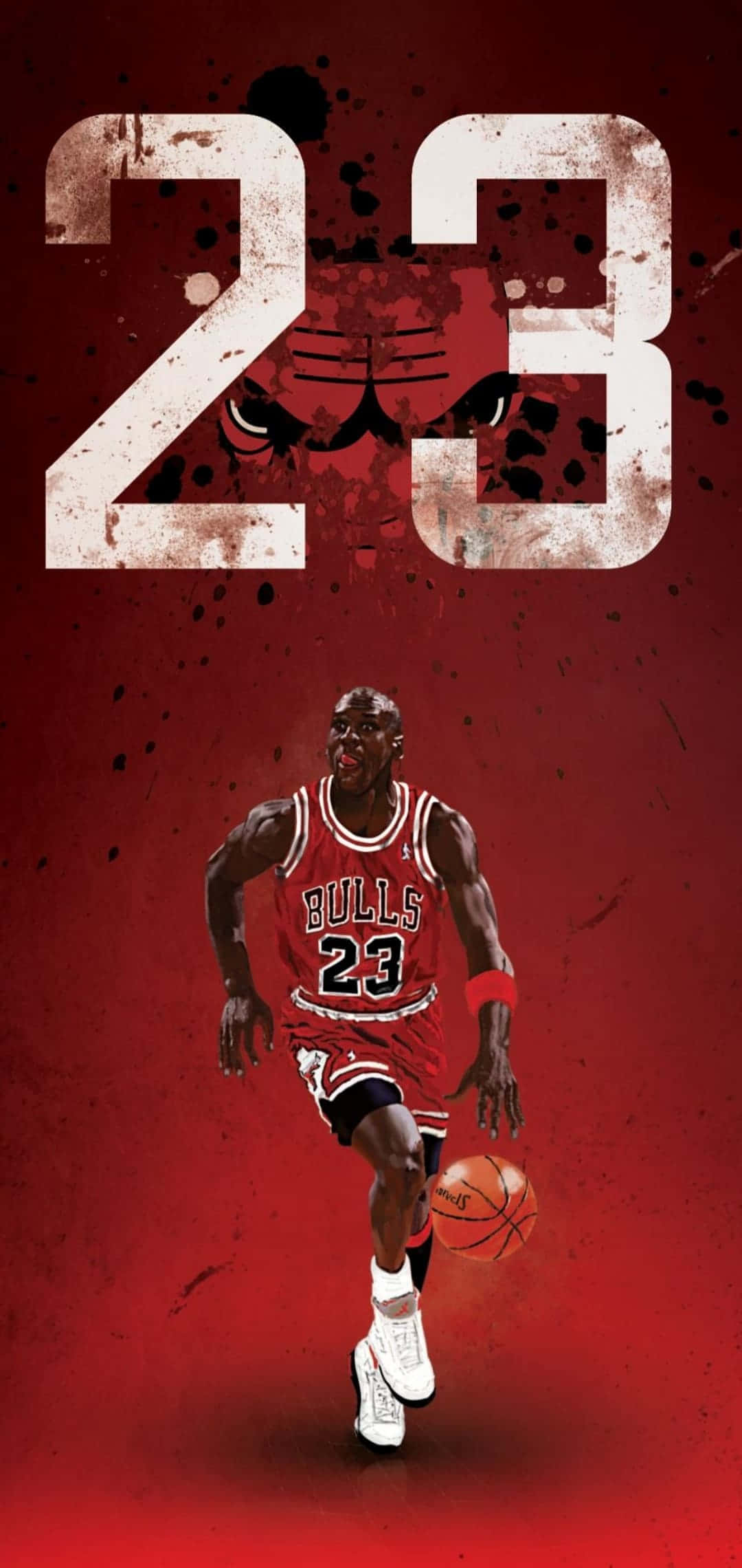 "Michael Jordan giơ cao áo sau cú ném quyết định trước Utah Jazz tại chung kết NBA 1998." Hình nền