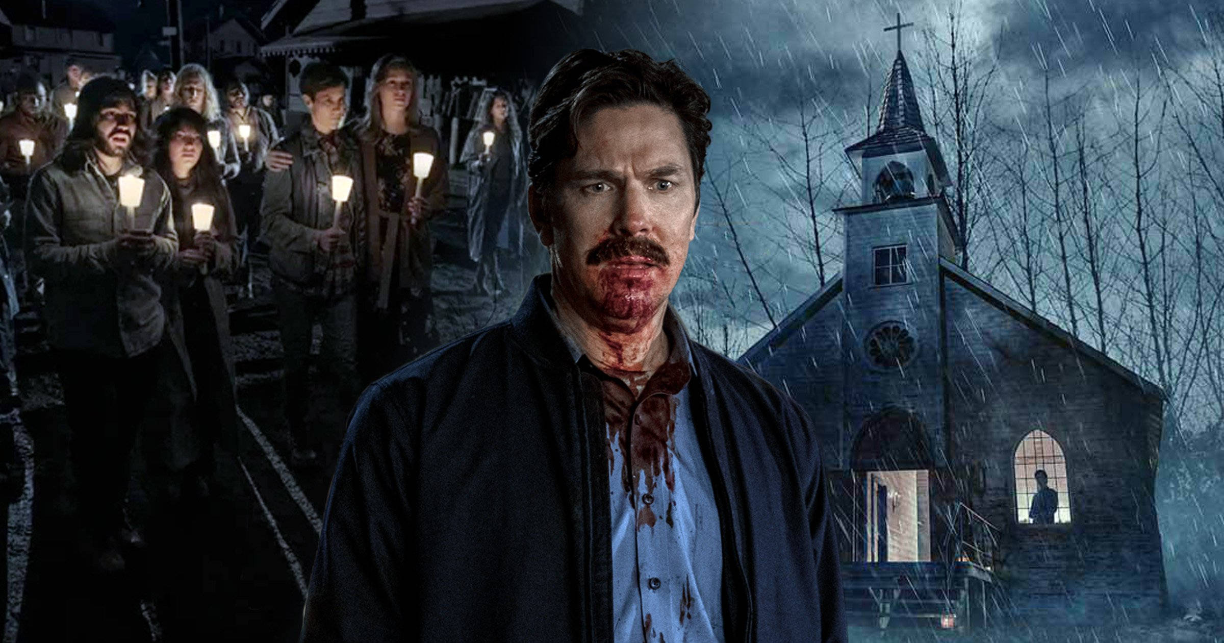 Michael Trucco, nhân vật chính trong phim truyền hình Midnight Mass Hình nền
