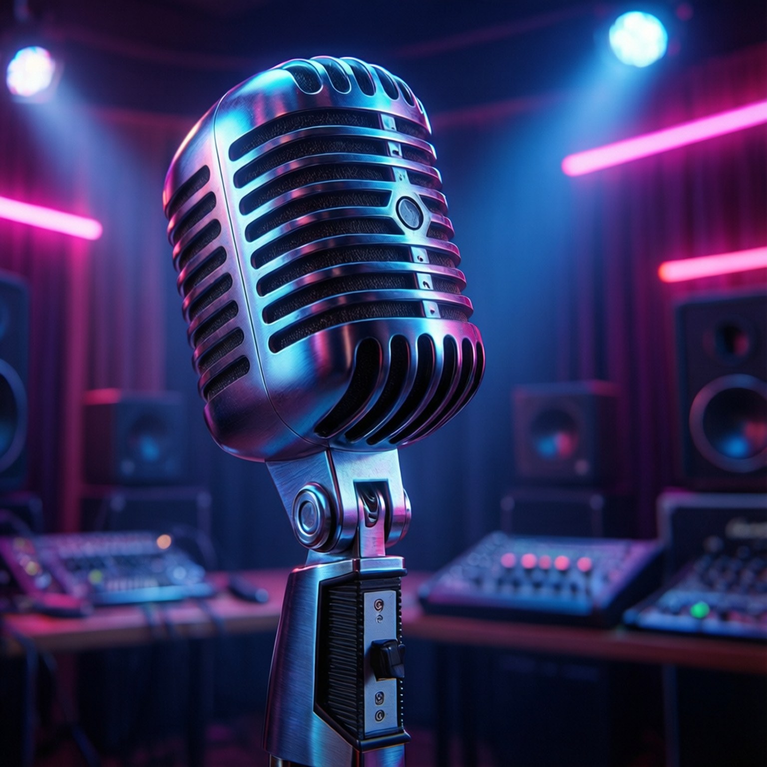 Micro retro đèn neon Hình nền