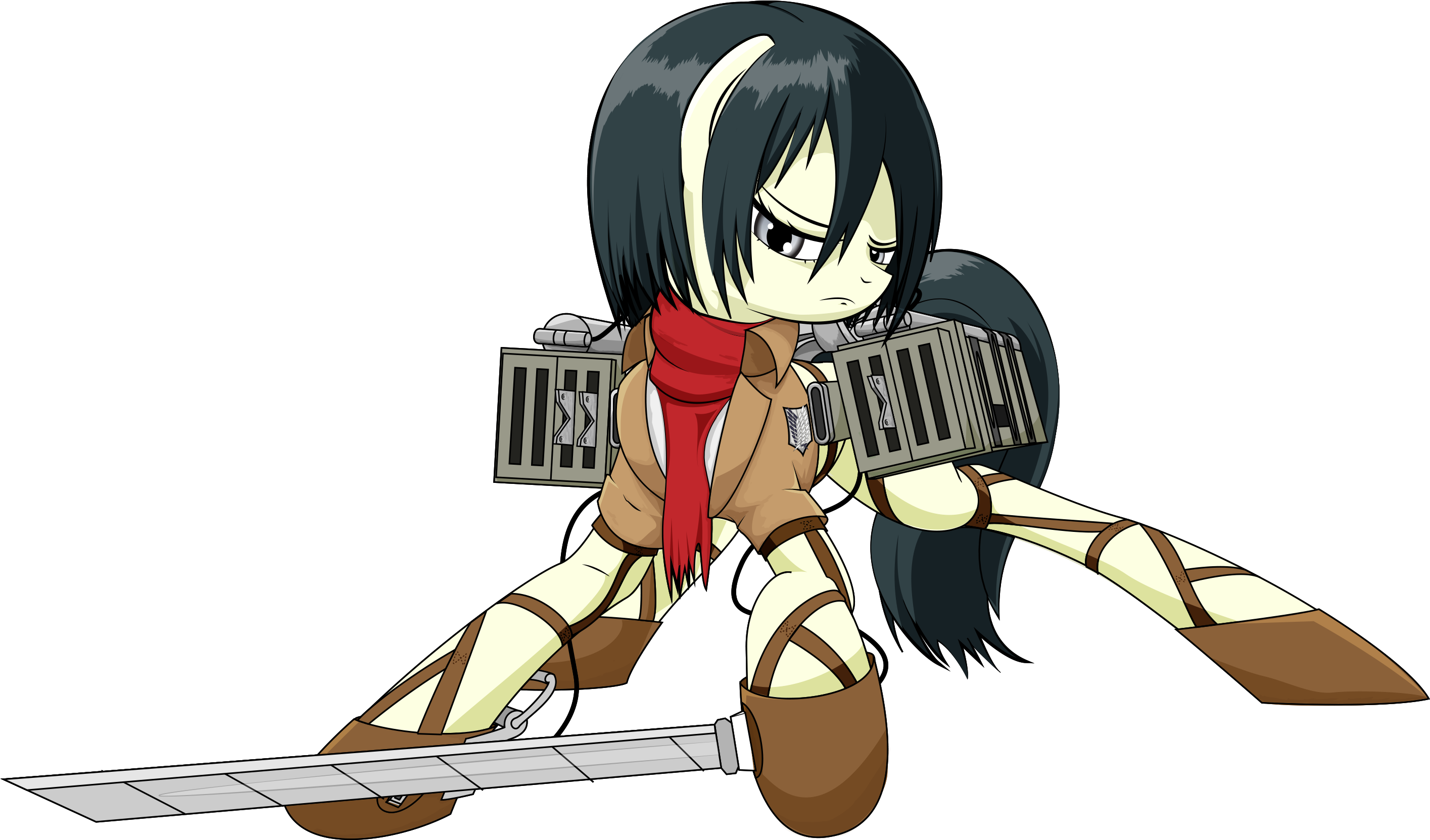 Mikasa Ackerman sẵn sàng chiến đấu Hình nền