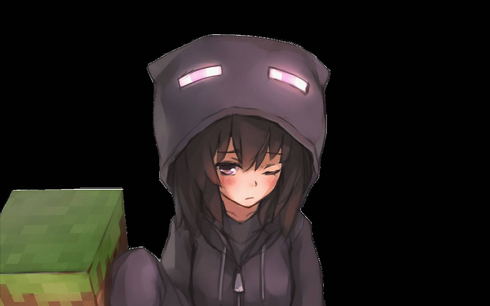 Minecraft Cô Gái Anime Dễ Thương PFP Hình nền