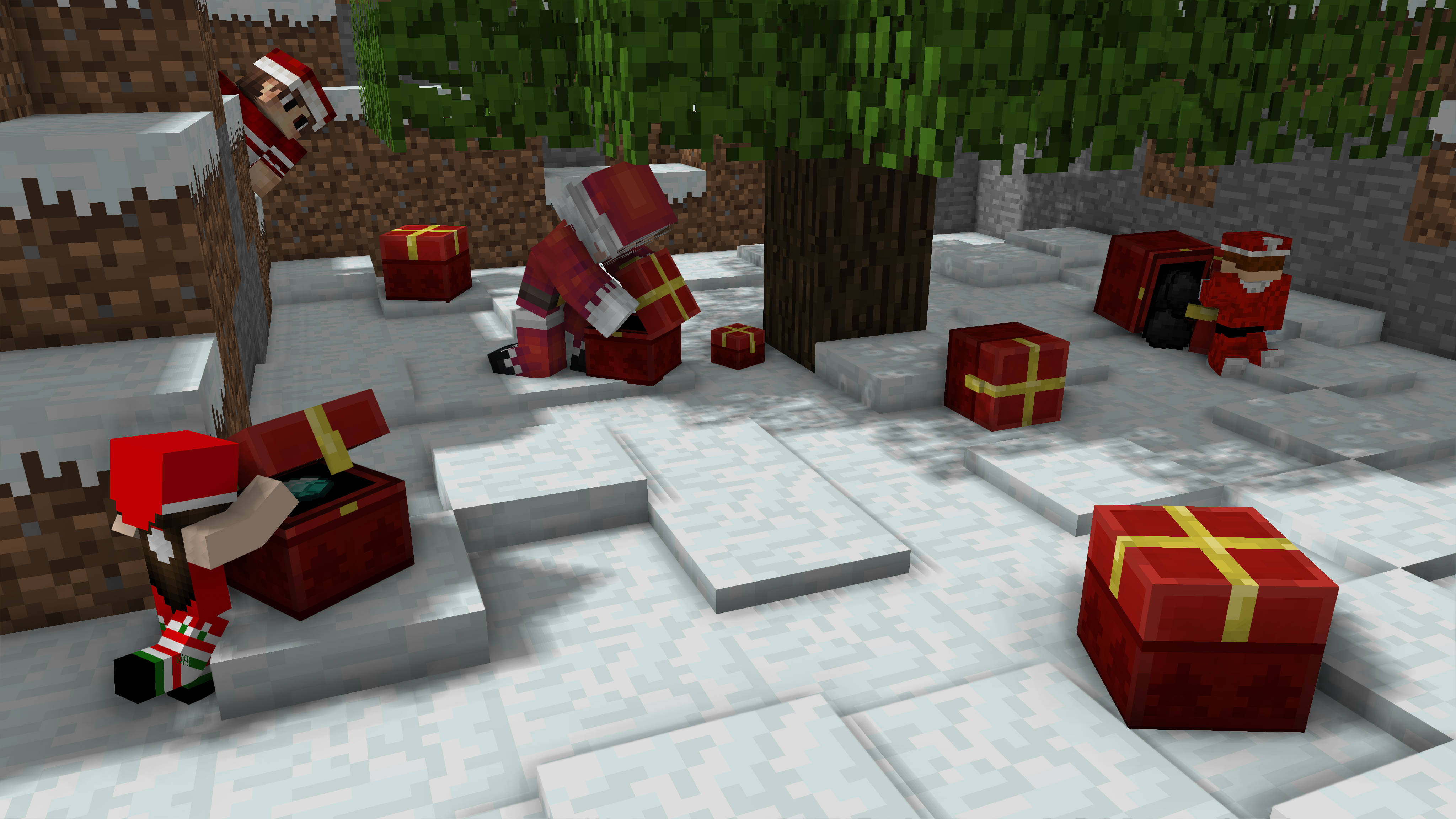 Minecraft Giáng Sinh Vui Vẻ Chuyển Động Hình nền