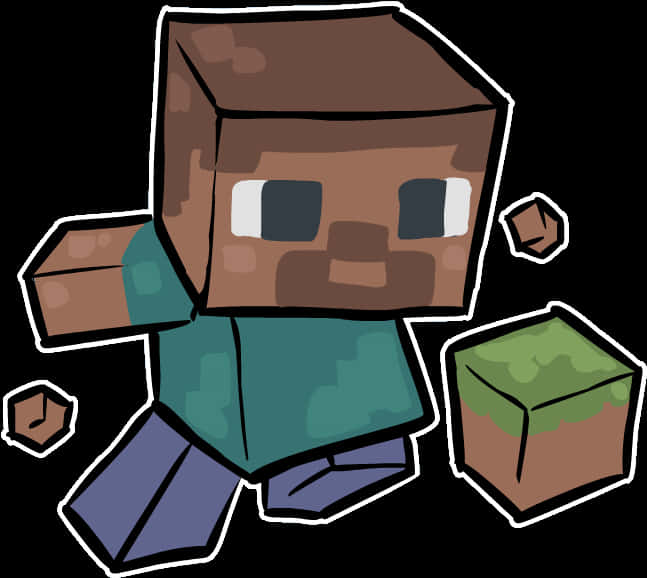 Minecraft: Nhân vật và Khối Vector Hình nền