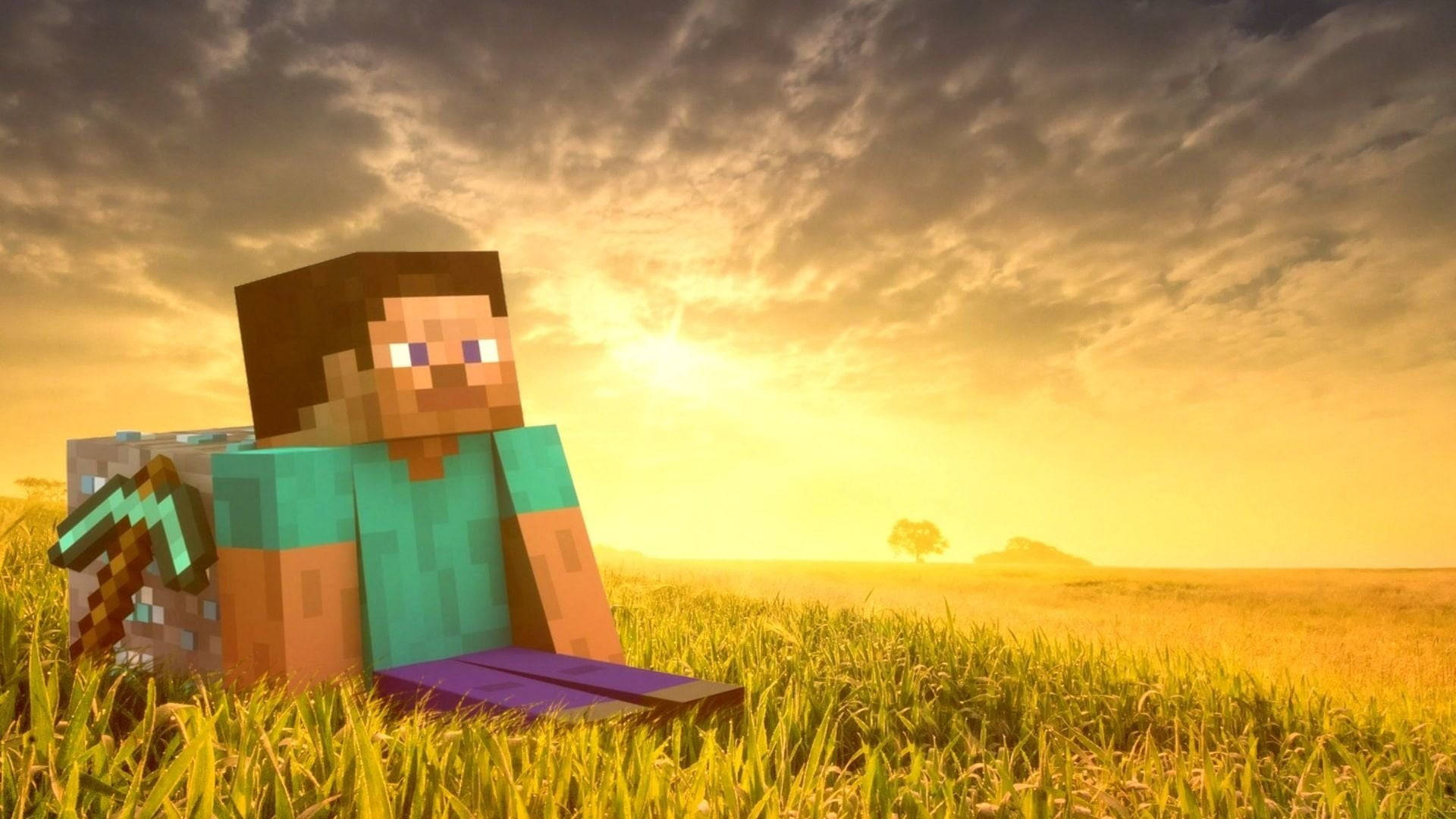 Minecraft Steve 1080p Chơi Game Hình nền