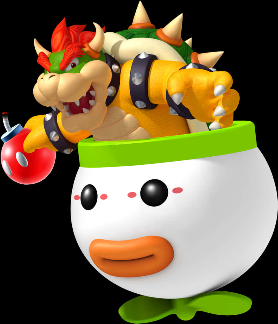 Minh họa Bowser trong xe hề Hình nền