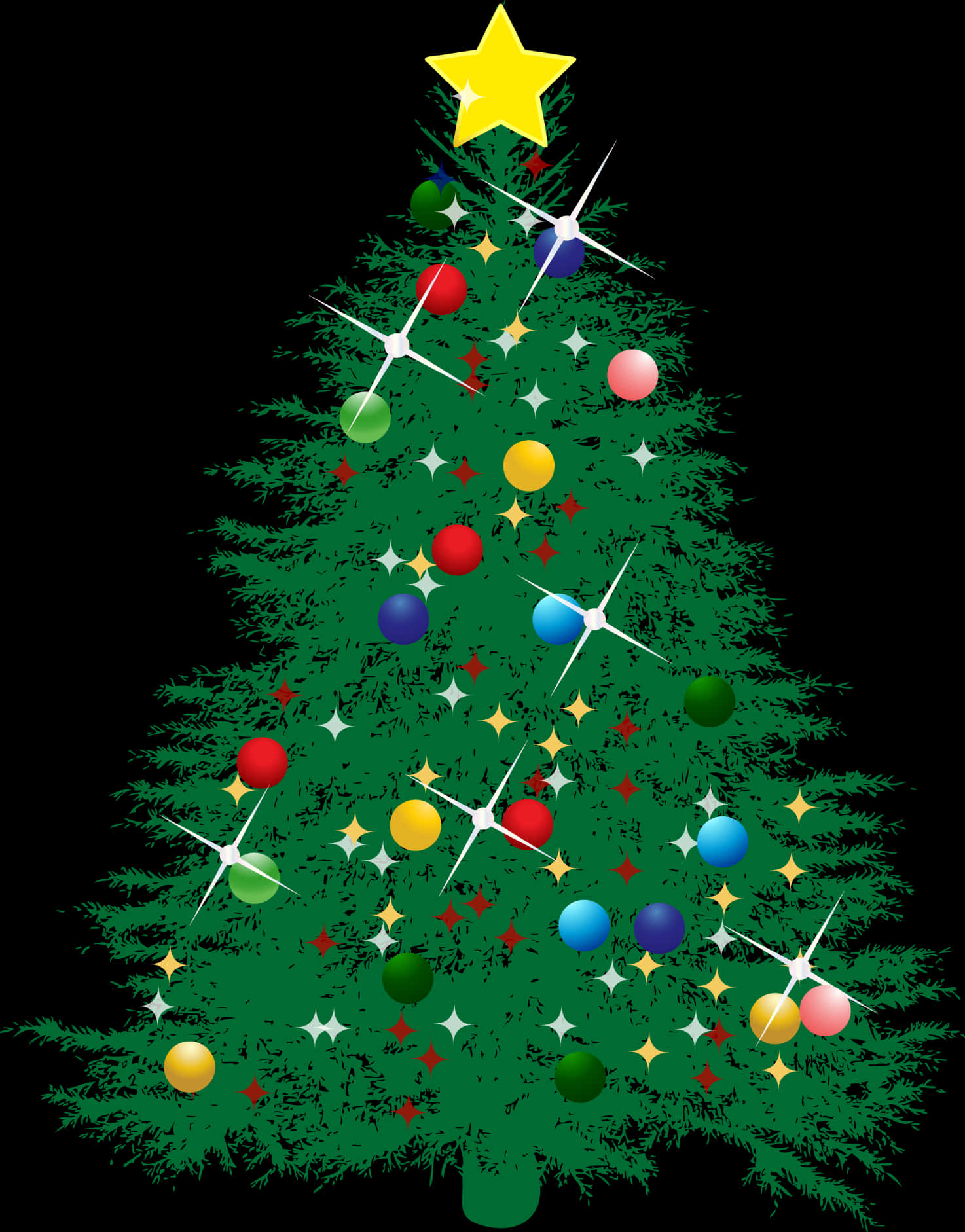 Minh họa Cây thông Noel được trang trí Hình nền