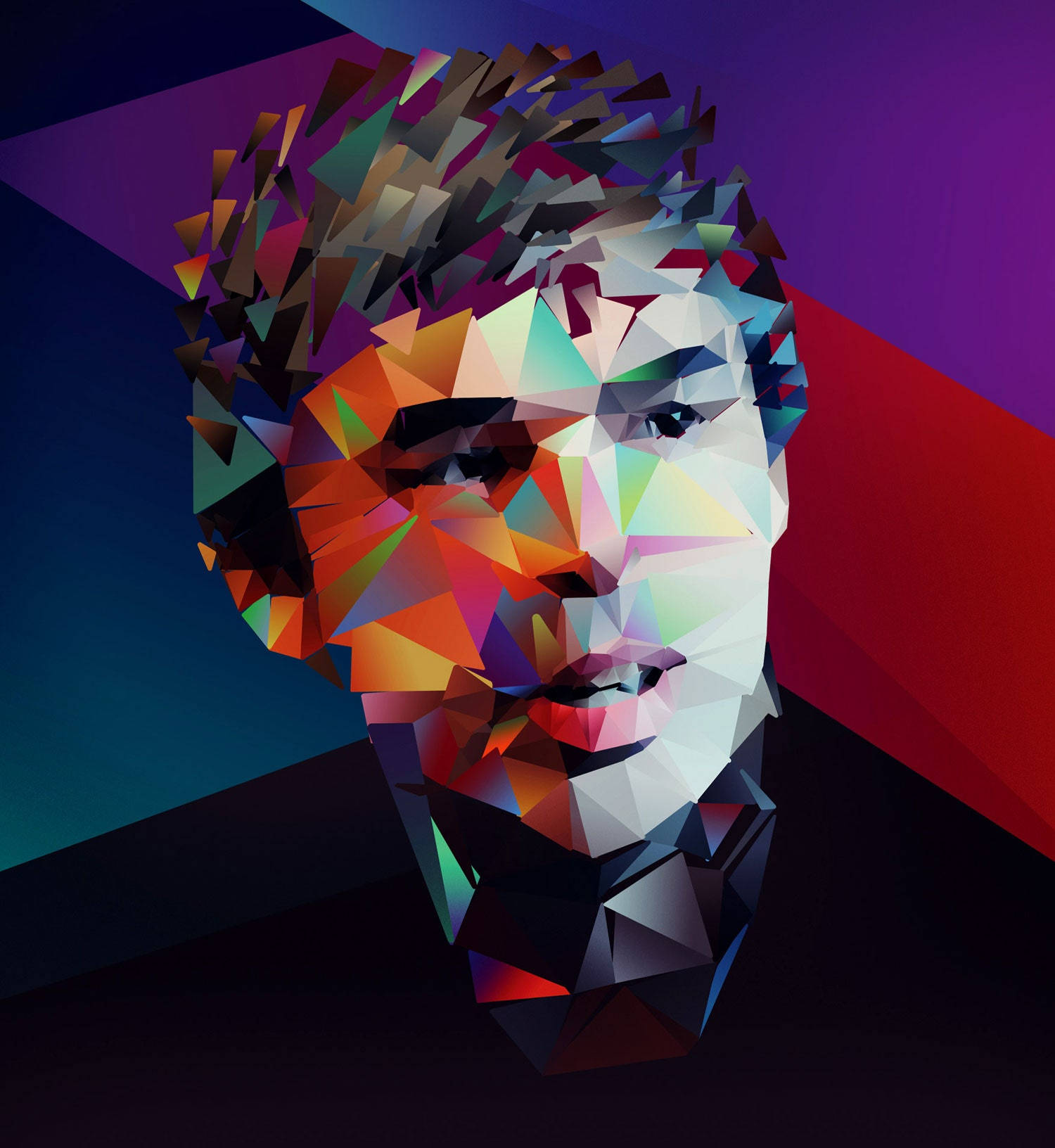 Minh họa nghệ thuật hình học Larry Page - Nhà sáng lập Google Hình nền