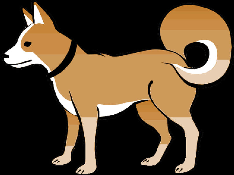 Minh họa Shiba Inu cảnh giác Hình nền