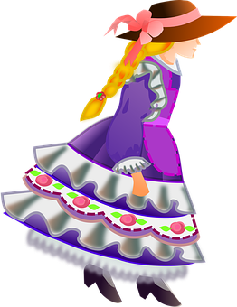 Minh họa vũ công Flamenco hoạt hình Hình nền