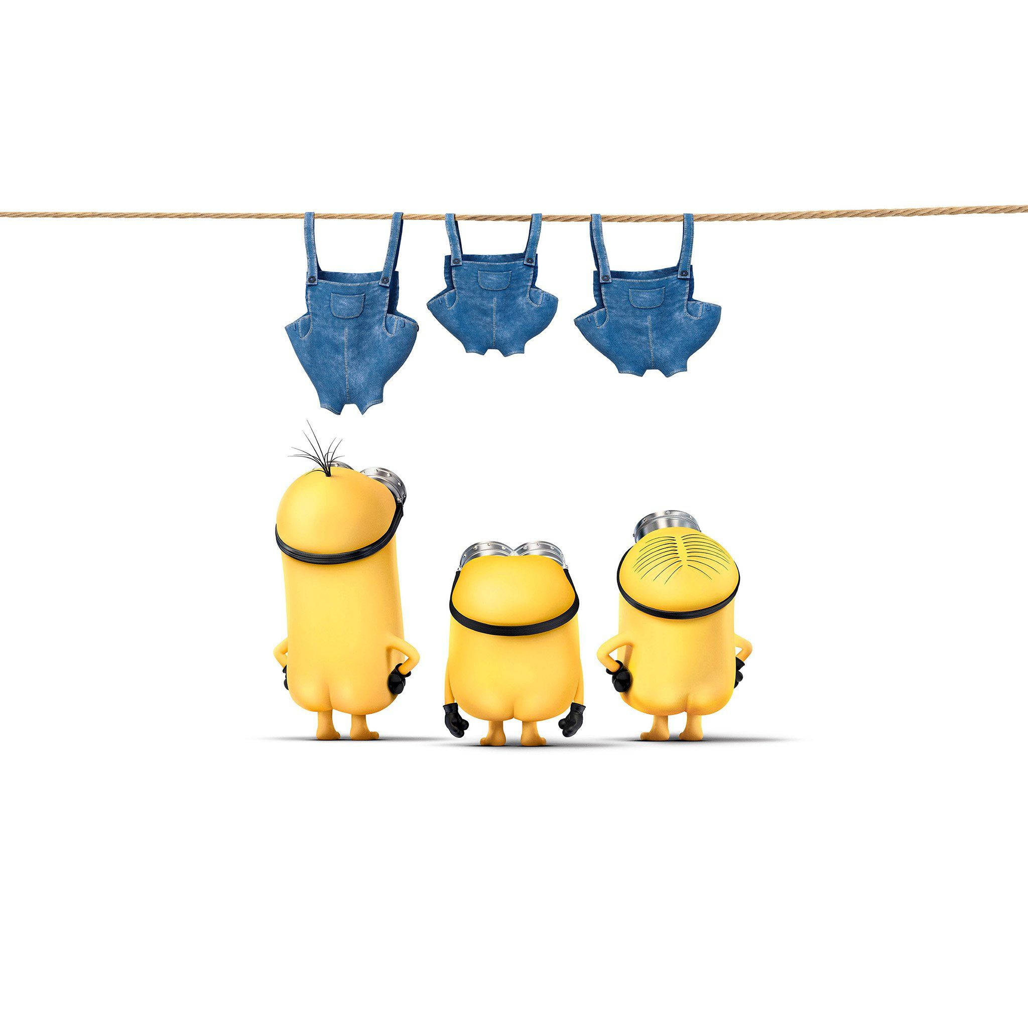 Minions khỏa thân dễ thương cho iPad Hình nền