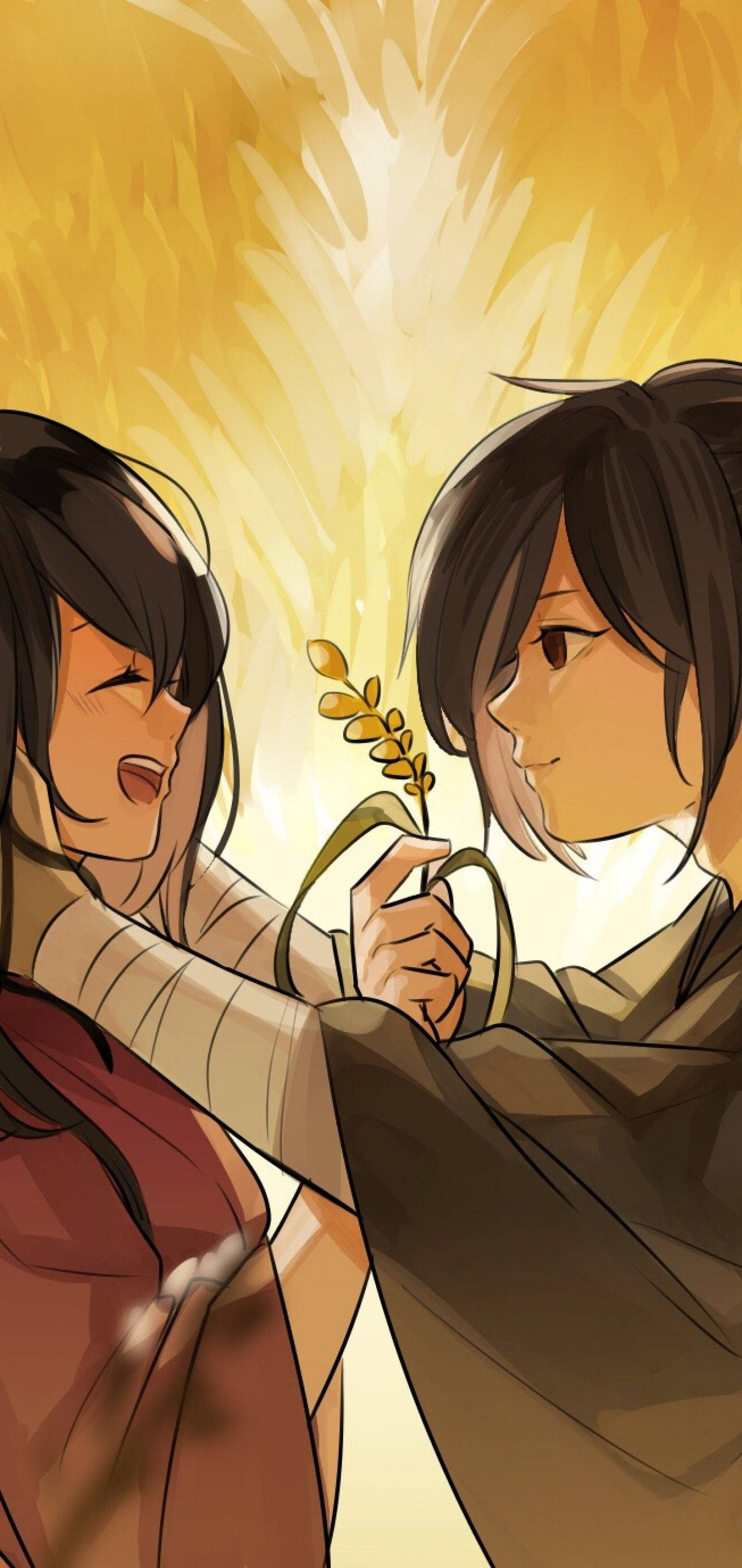 Mio và Hyakkimaru từ Dororo - hai anh hùng dũng cảm chiến đấu chống lại quái vật Hình nền