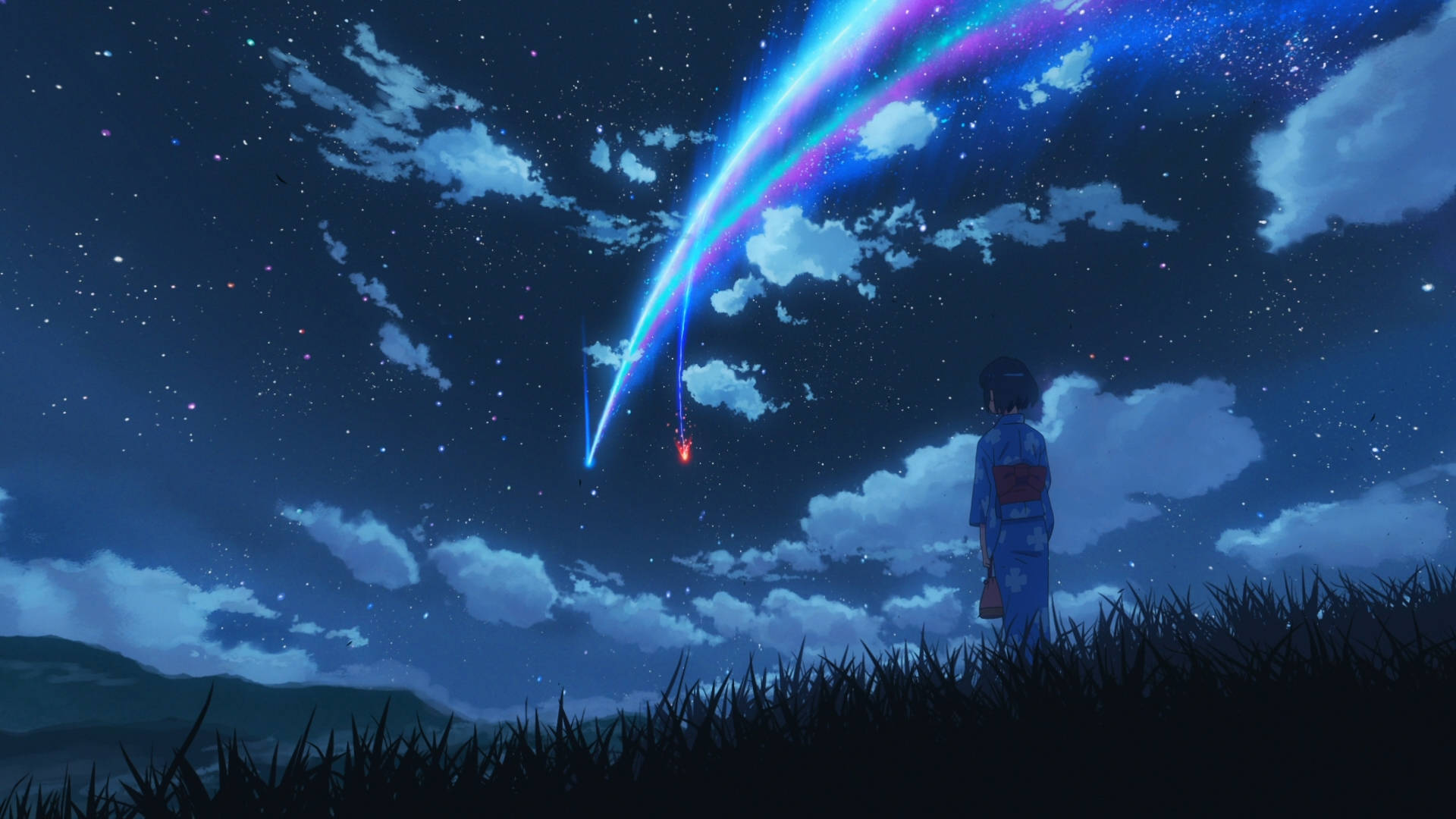 Mitsuha và Sao Chổi Your Name Anime 2016 Hình nền