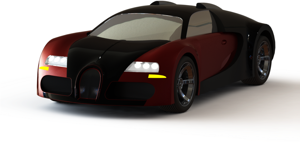 Mô hình Bugatti Veyron đỏ và đen Hình nền