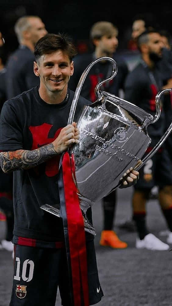 "Mở khóa tiềm năng của bạn với Messi iPhone mới." Hình nền