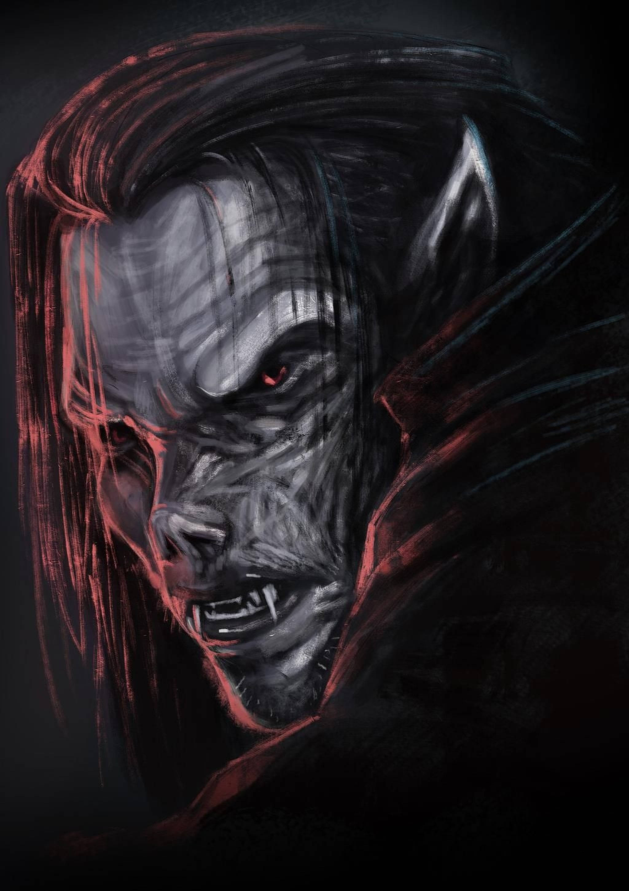 Morbius Minh Họa Kỹ Thuật Số Hình nền