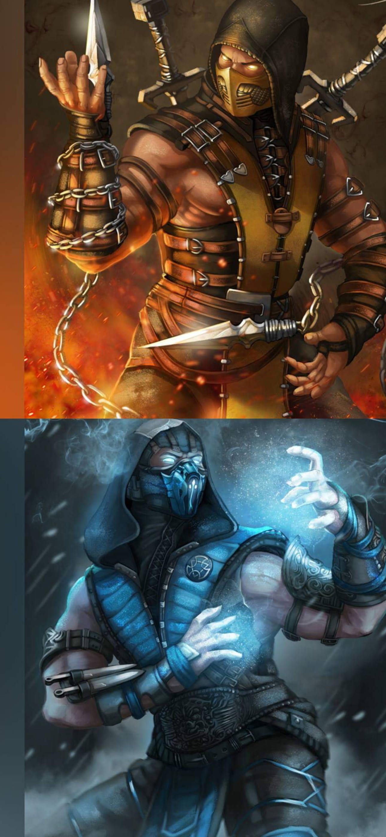 Mortal Kombat Scorpion vs Sub Zero Điện Thoại Hình nền