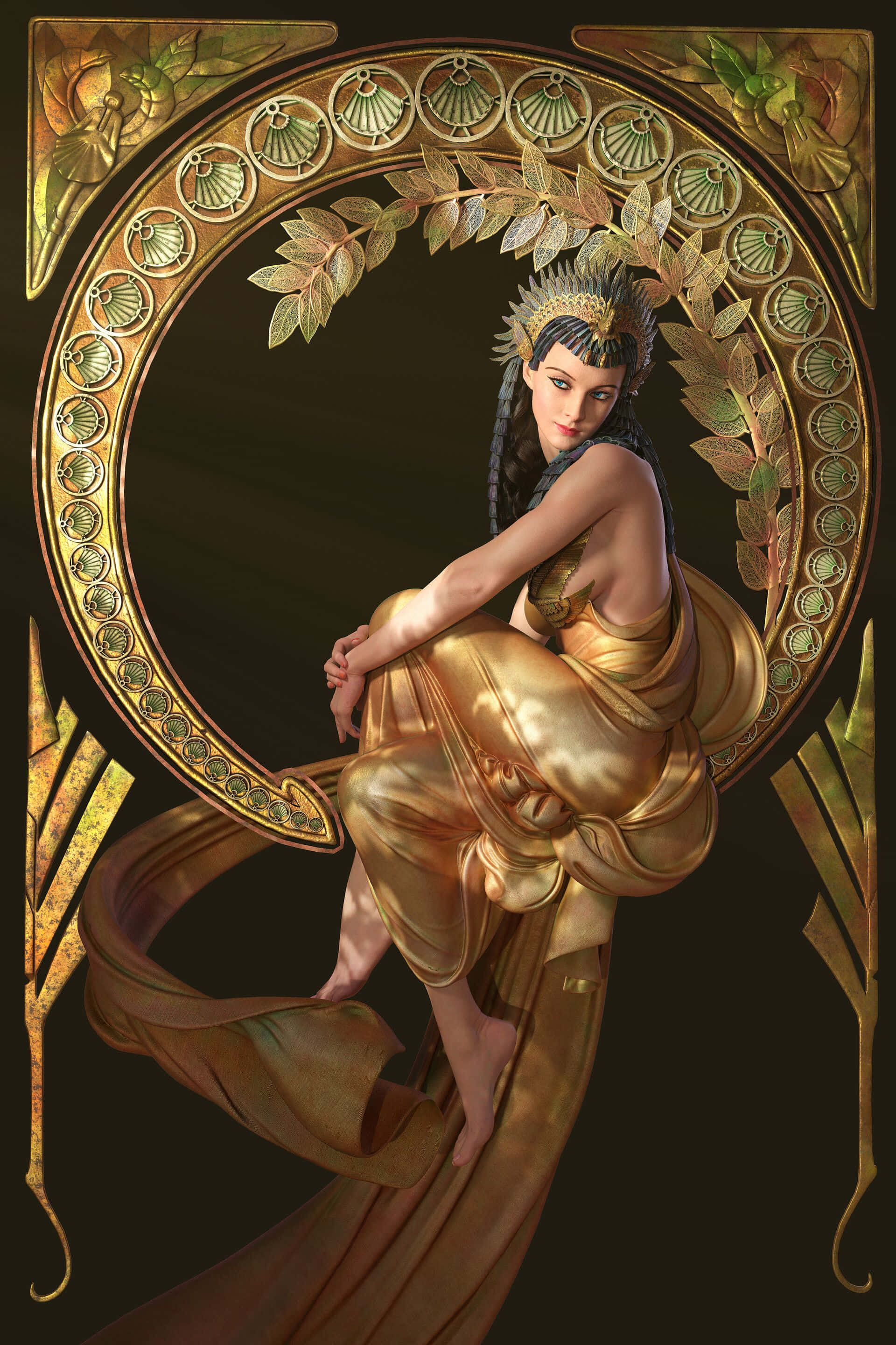 Một bức chân dung biểu tượng của Cleopatra, Nữ hoàng sông Nile Hình nền