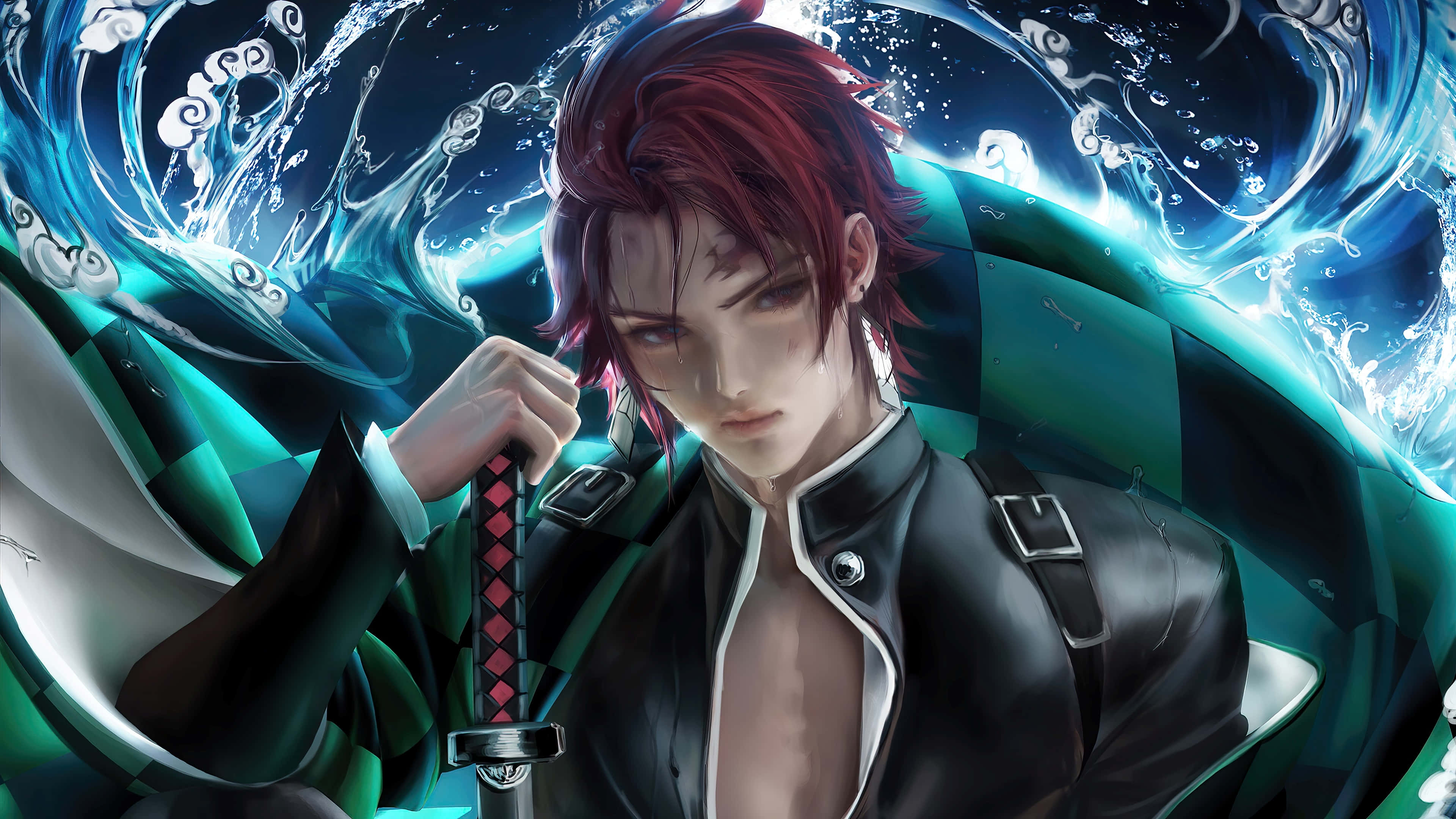 Một cảnh anh hùng trong bộ anime nổi tiếng Thanh Gươm Diệt Quỷ Hình nền