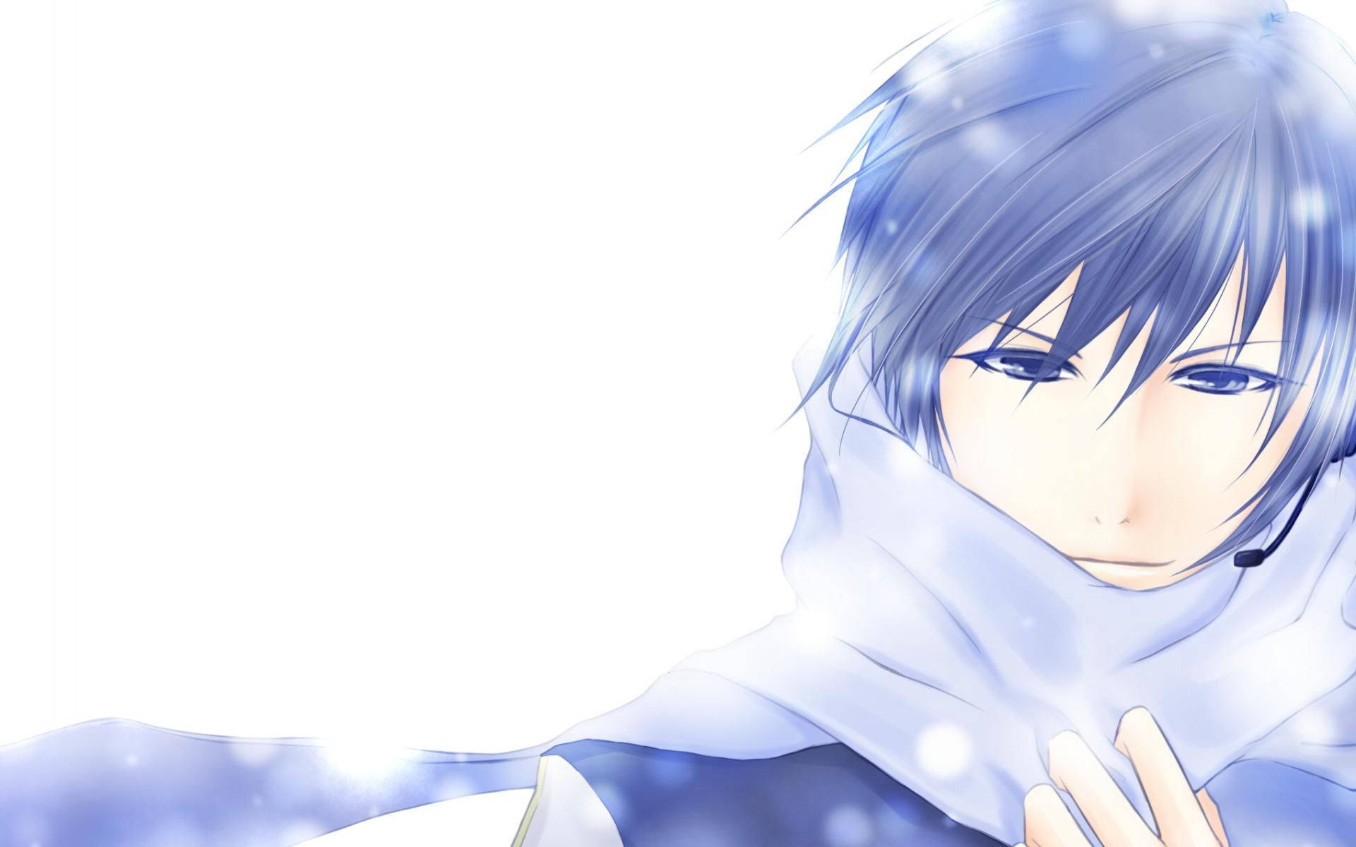'Một Cậu Bé Anime Tóc Xanh Ngầu Lòi Trong Xứ Sở Mùa Đông.' Hình nền