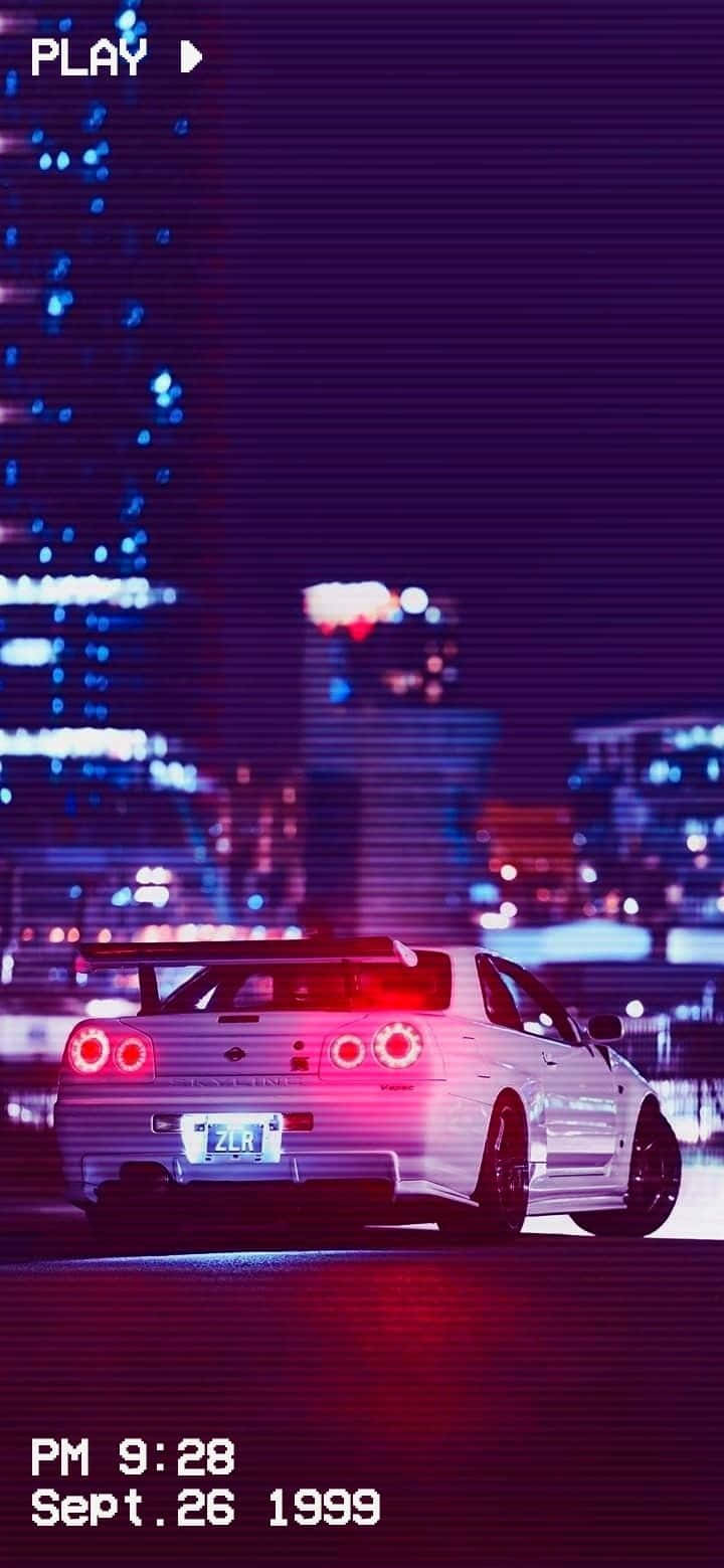 Một chiếc xe cổ điển trên phố, Nissan Skyline JDM huyền thoại Hình nền