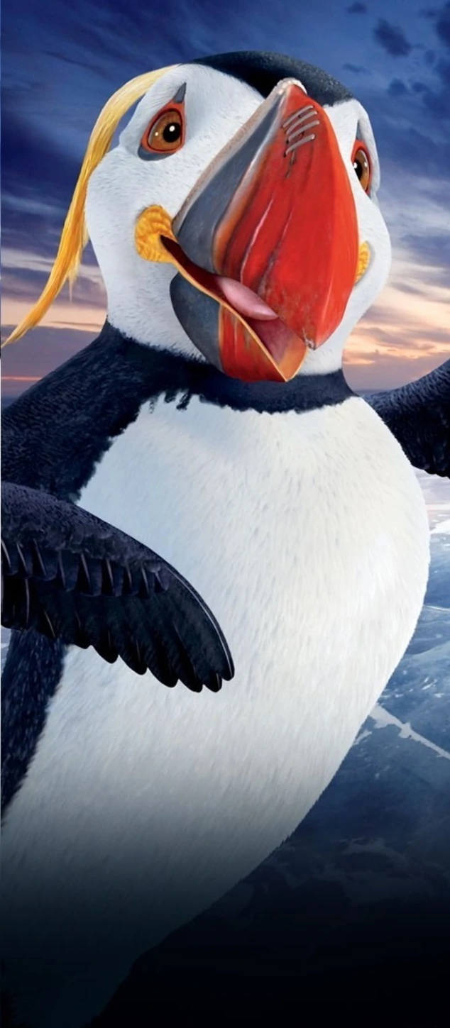 một chú chim puffin với mỏ dài và đôi cánh Hình nền
