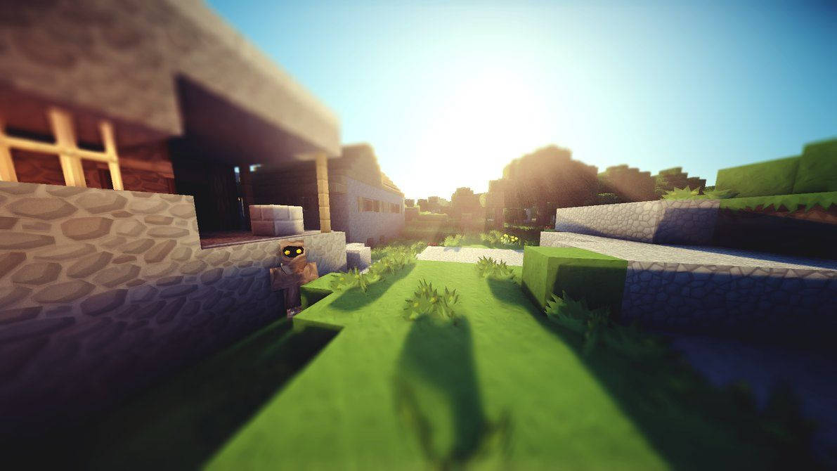 Một ngày nắng đẹp trong Minecraft Hình nền