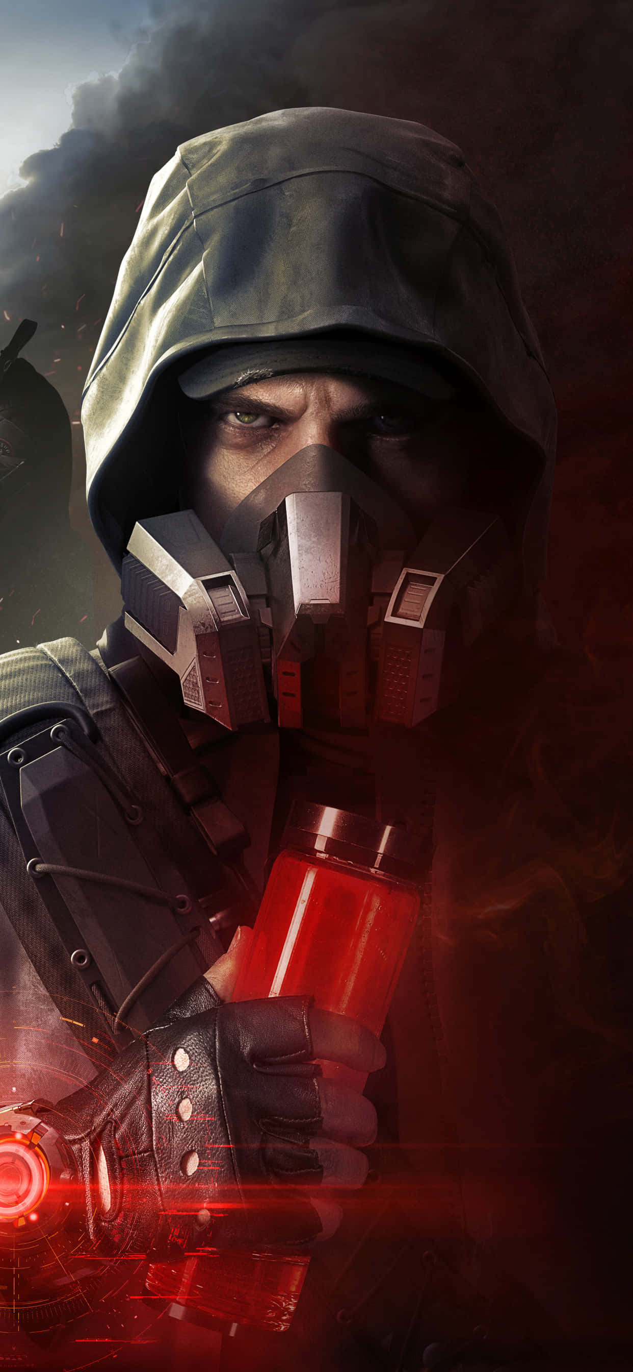 một người đàn ông đội mũ bảo hiểm cầm súng Hình nền