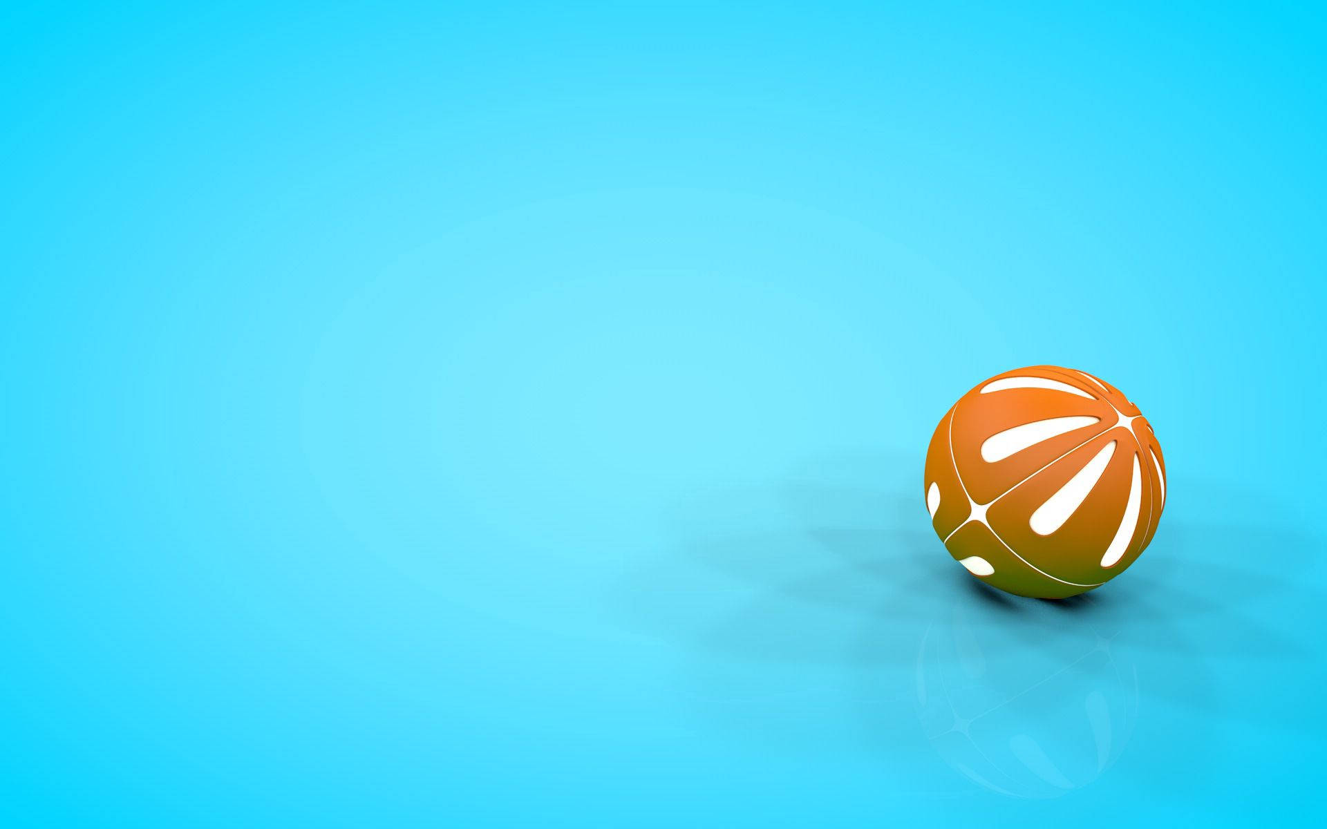 Hình nền quả bóng bãi biển 3D màu cam và trắng