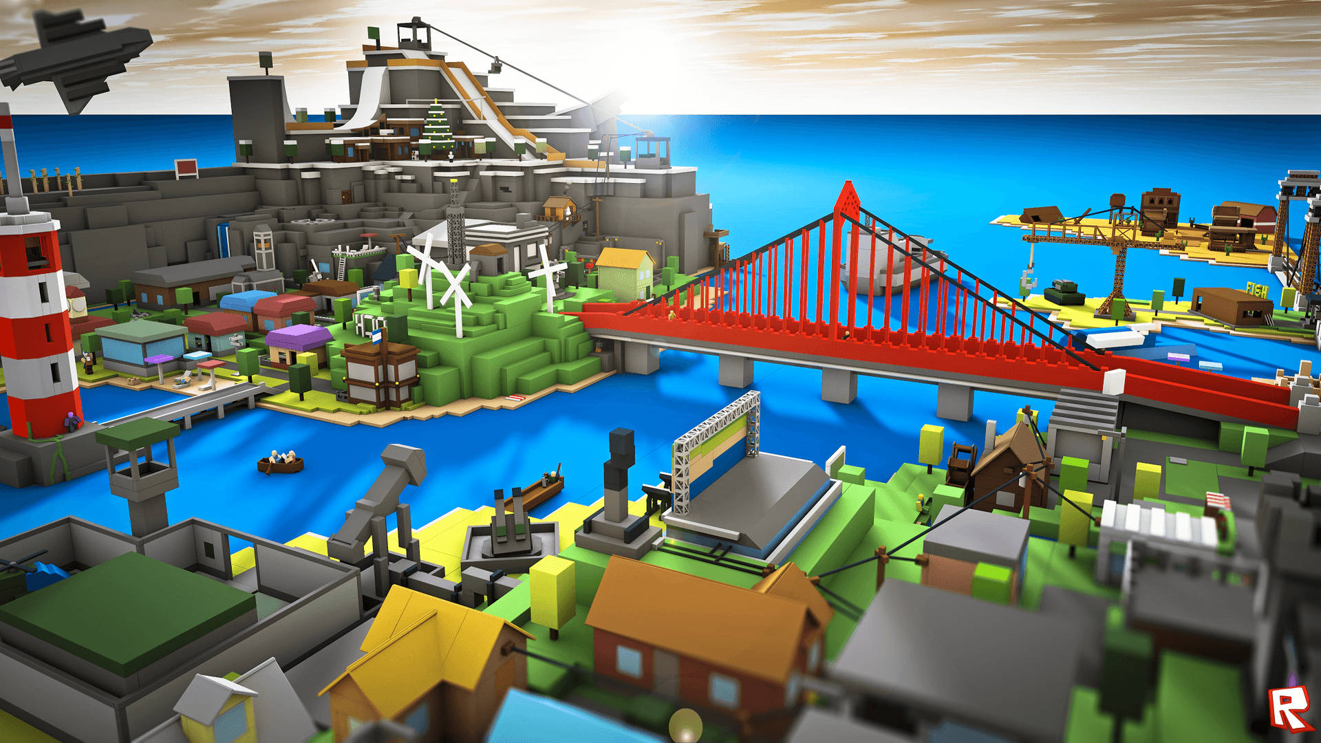 Một thị trấn Roblox khổng lồ Hình nền