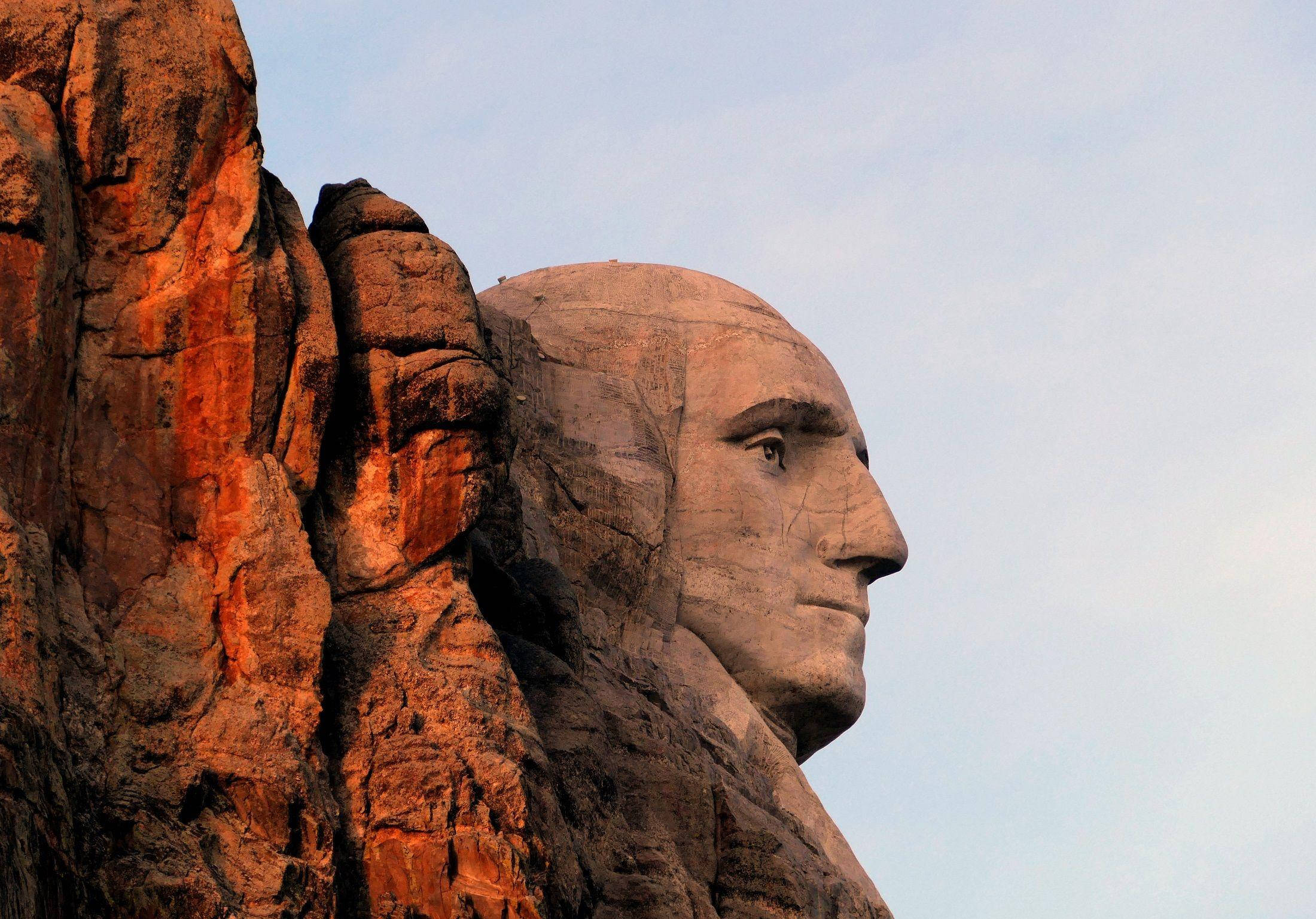 Mount Rushmore Abraham Lincoln Trong Giờ Vàng Hình nền