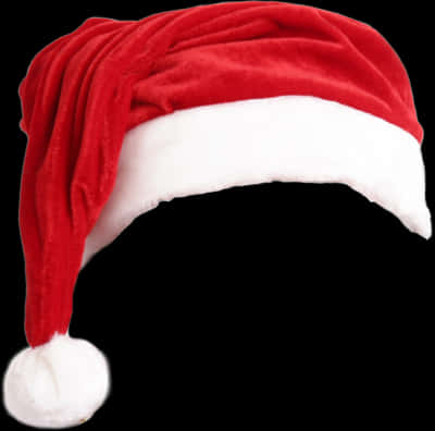 Mũ Ông Già Noel Màu Đỏ Trên Nền Đen Cô Lập Hình nền
