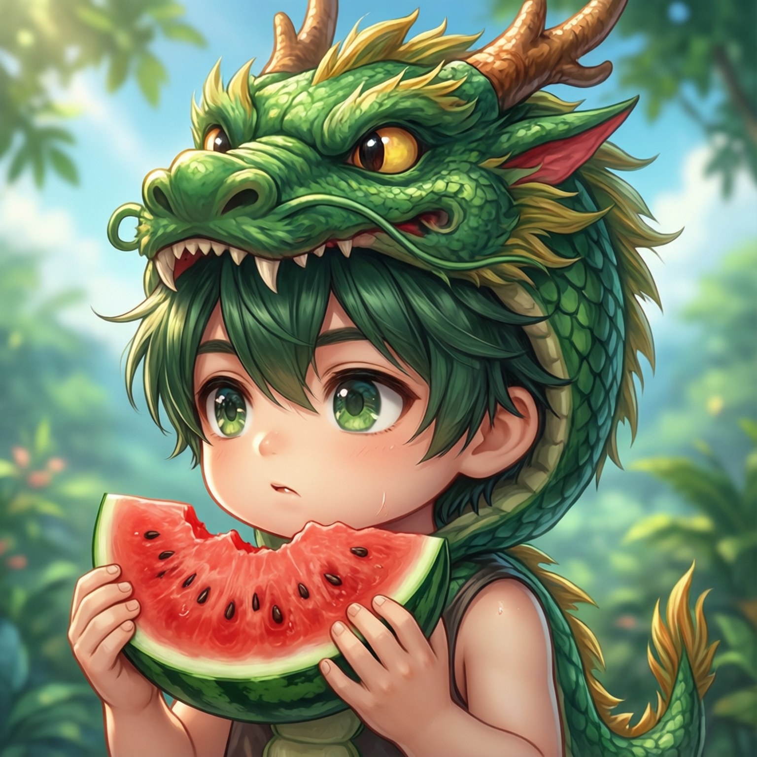 Mũ Rồng Dưa Hấu Hình nền