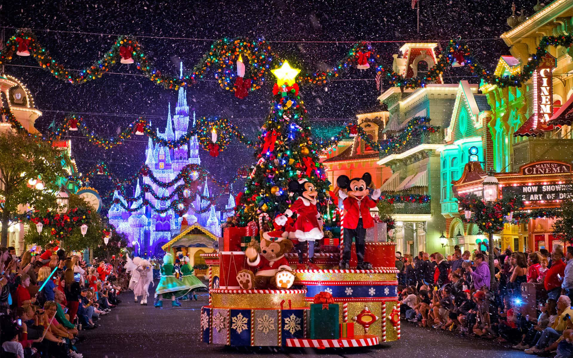 Mùa đông tuyết trắng cùng Mickey và bạn bè Hình nền