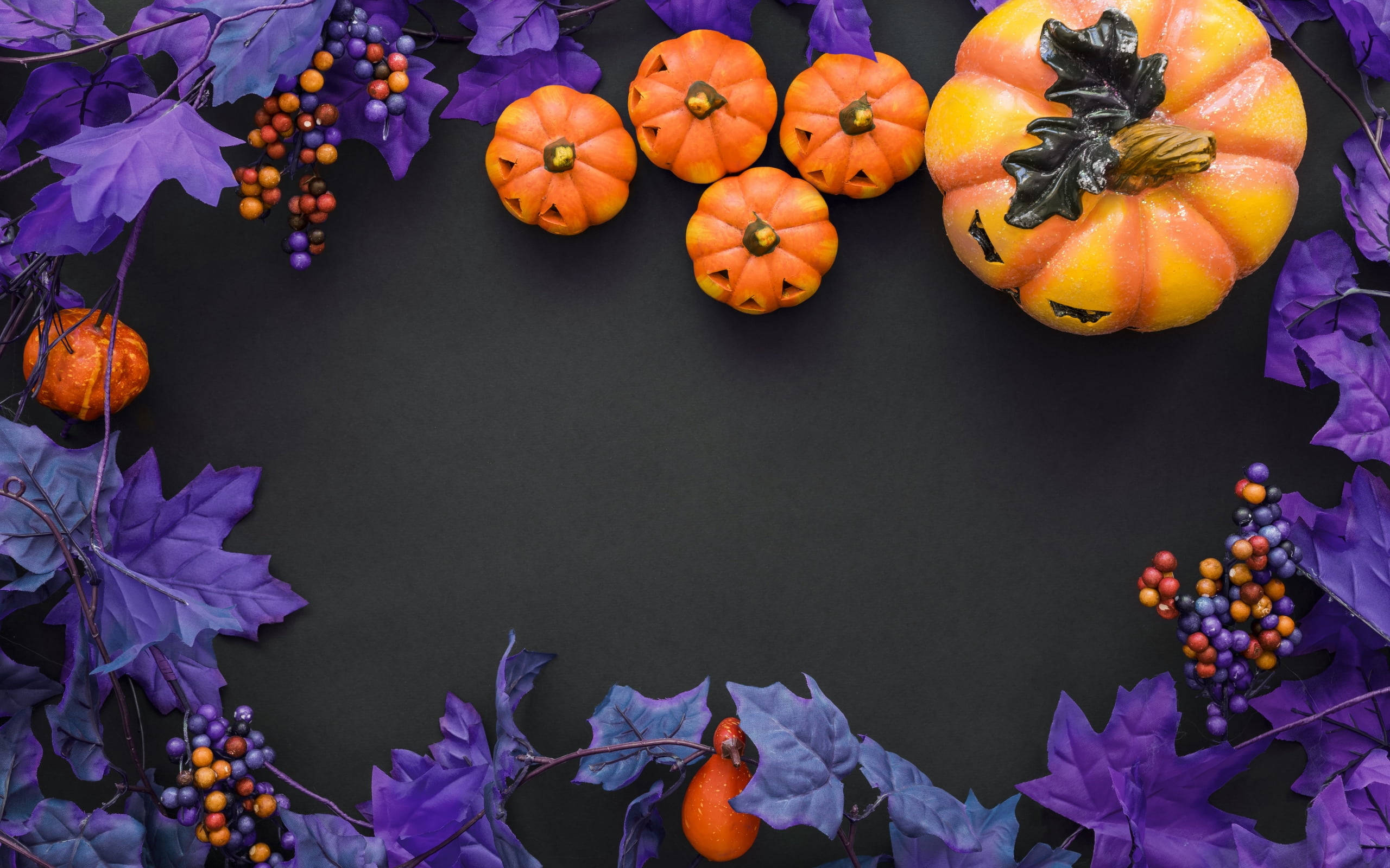 Mùa Halloween Dễ Thương Màu Tím Hình nền