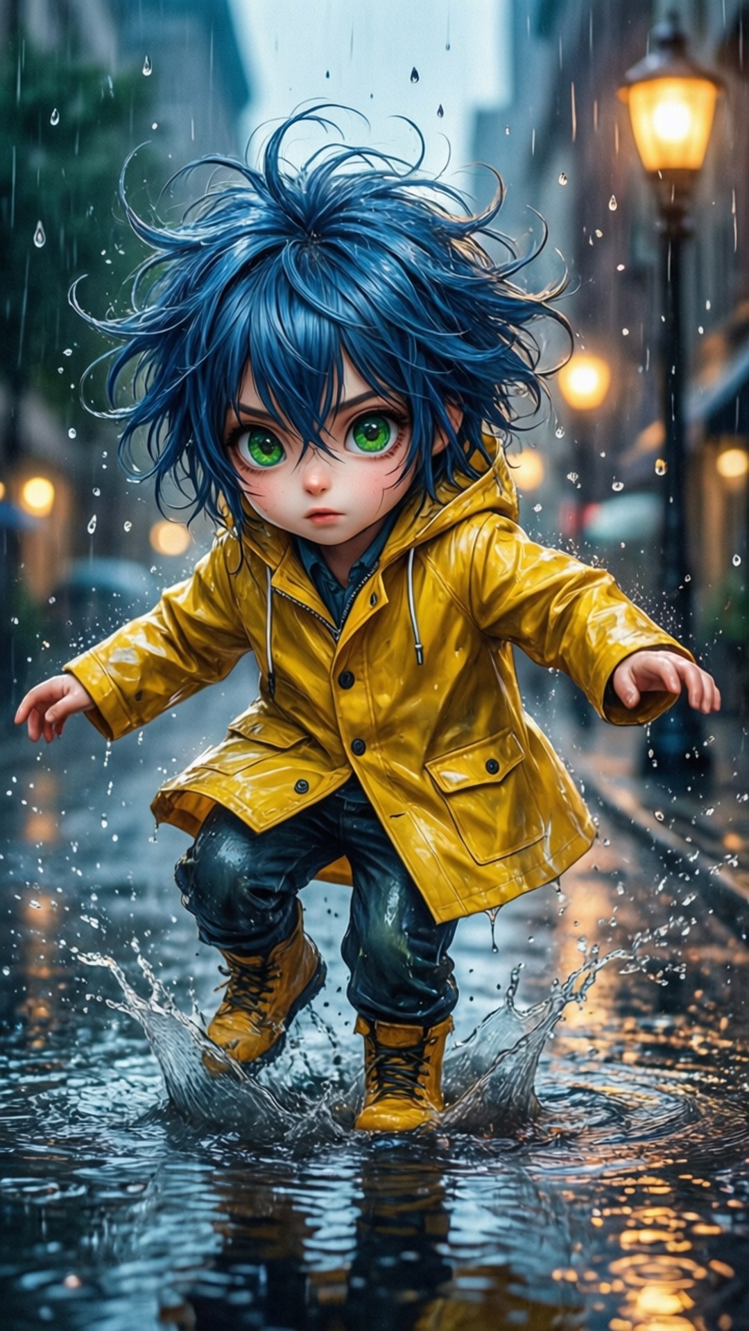 Mưa Rơi Vũng Nước Hình nền